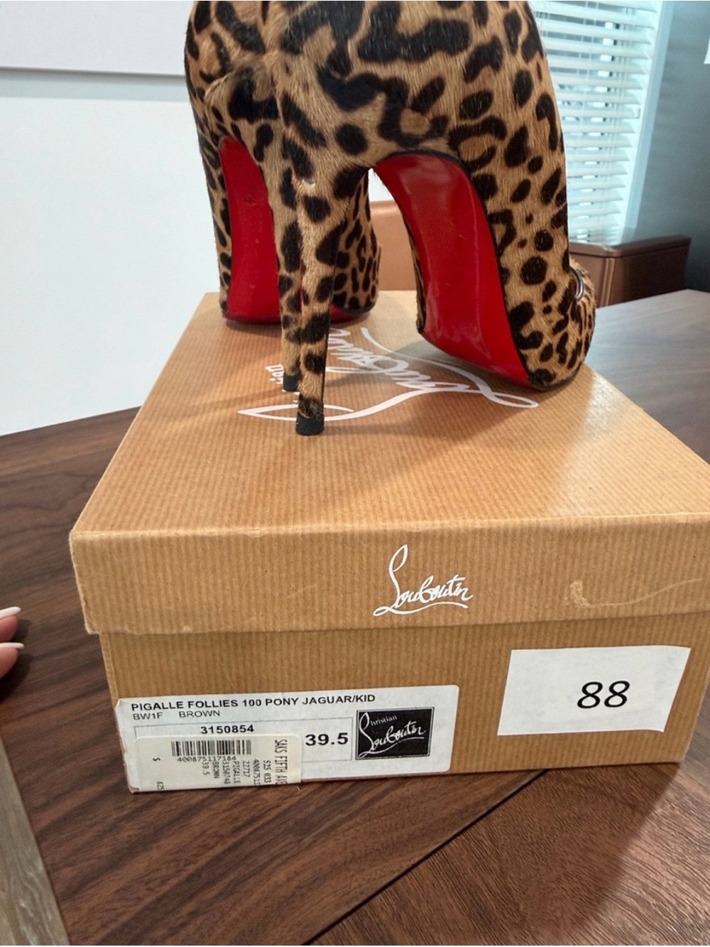 Christian Louboutin Leopard Calf Hair Pointed Toe Pumps with Red Sole - Picture 13 of 16